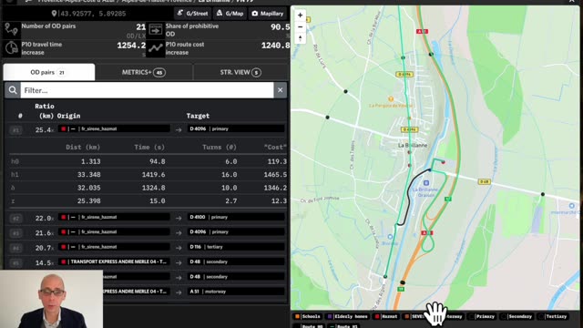 SAMRoute level-crossing application — English UI, January 2026